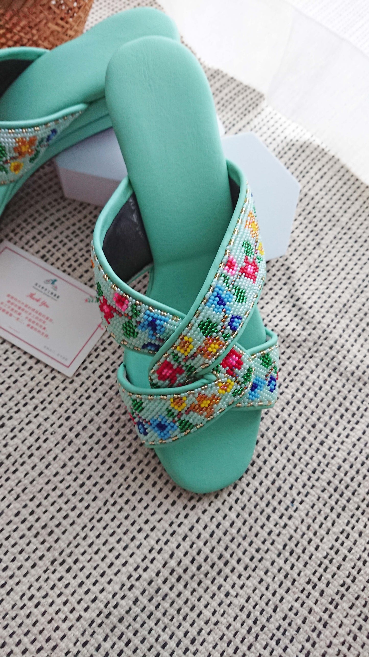 CS028 - Cross Strap Big Bead Design 大珠交叉款