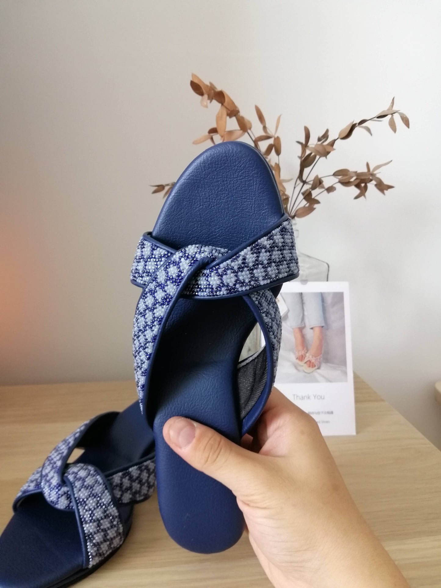 CS036 - Cross Strap Big Bead Design 大珠交叉款