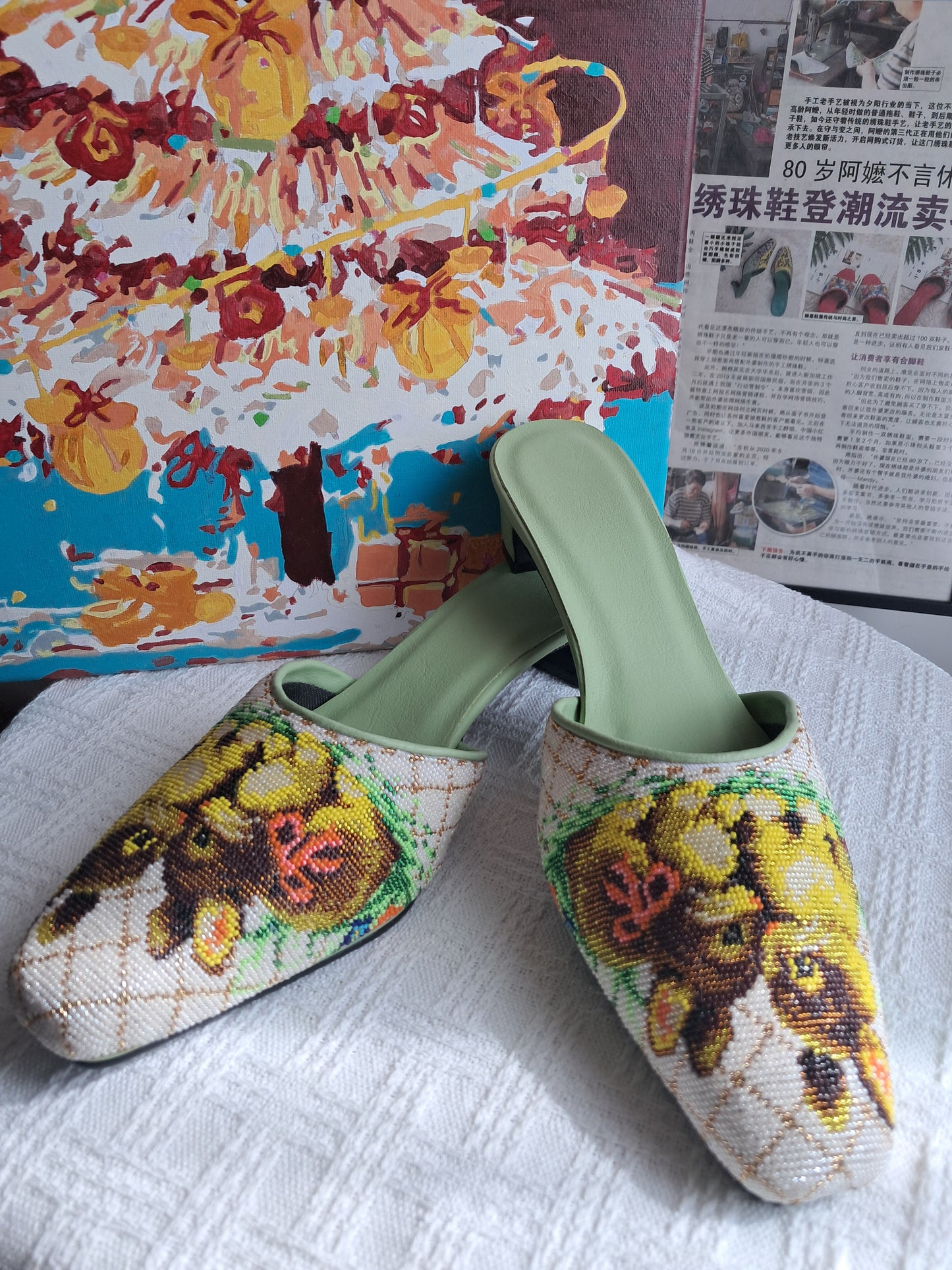 CTS001 - Small Beads Close Toe Design 小珠包头款